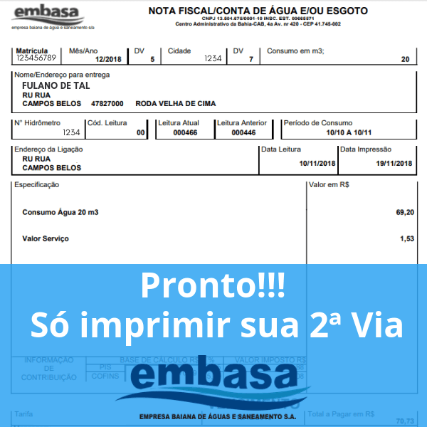 2ª via embasa 2ª via embasa