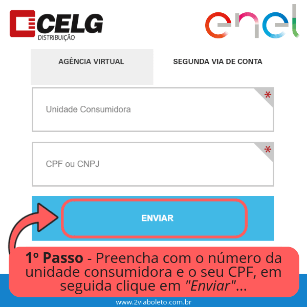 CELG 2 VIA, CONTA DE LUZ - 2ª VIA BOLETO