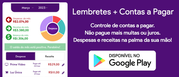 aplicativo minhas contas